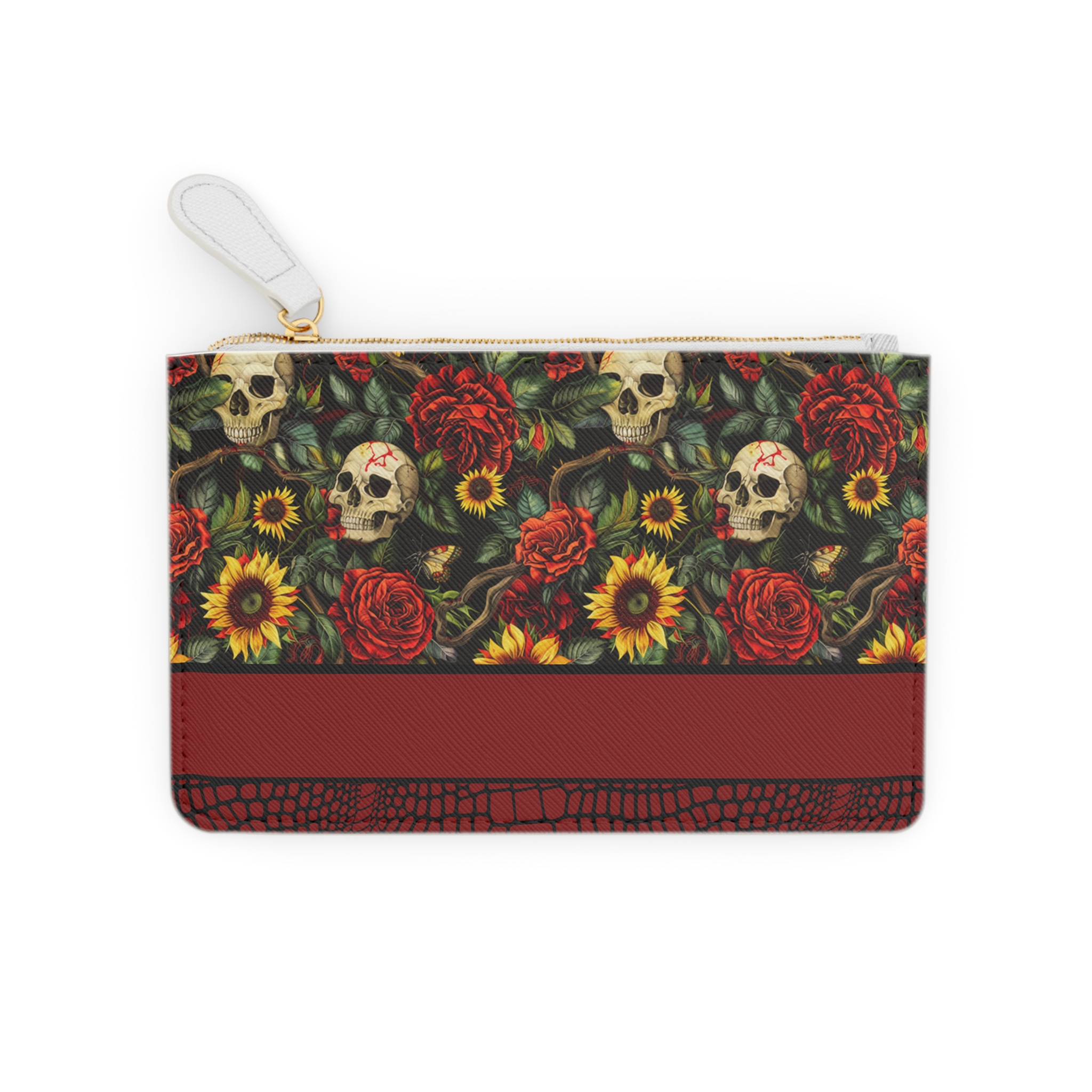 Gothic Floral Skull Mini Clutch Bag, Perfect for Festivals, Nights Out, Concerts, Gifts for Her, Accessory for Every Occasion - Image 2
