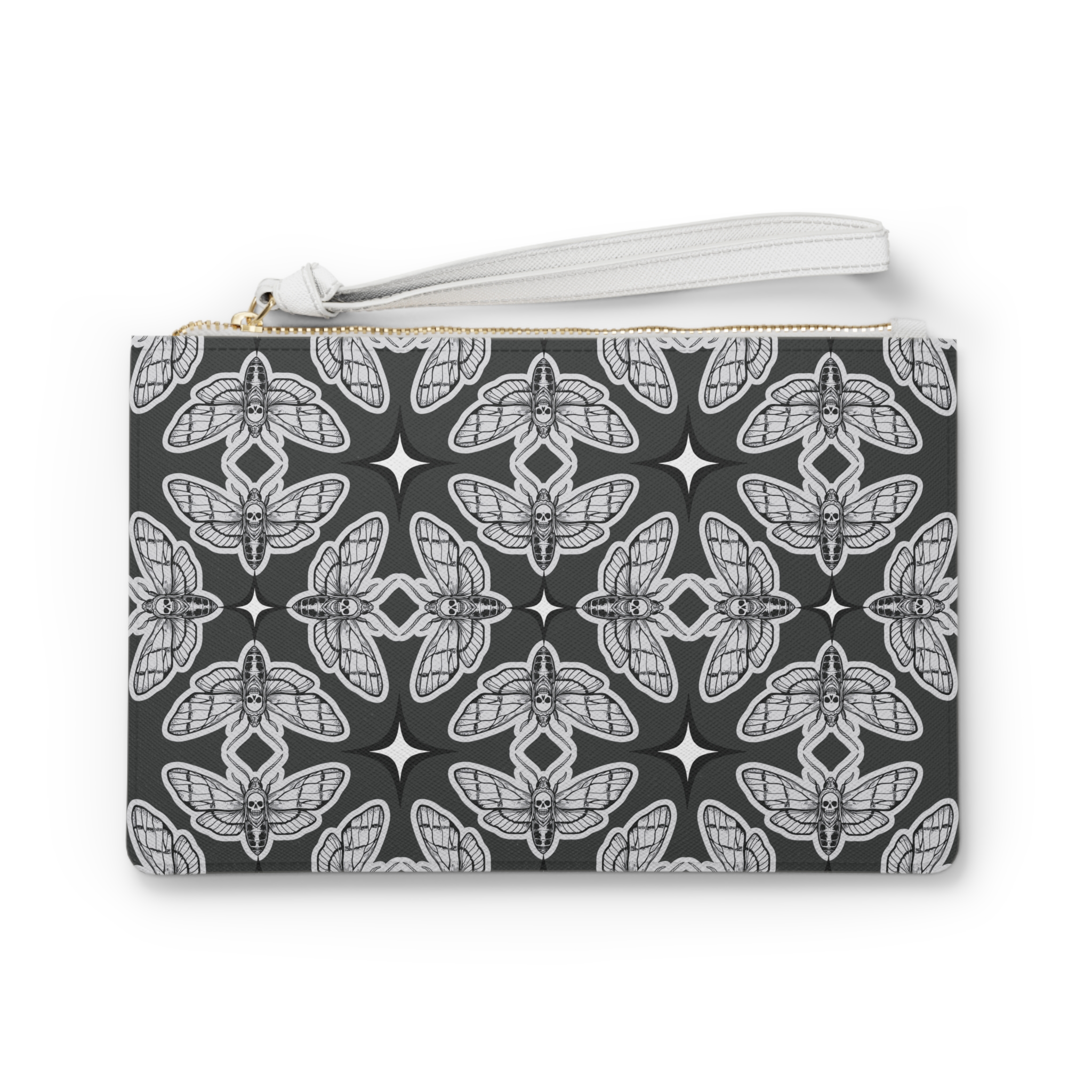 Gothic Death Moth Black Onyx Clutch Bag - Elegant Dark Goth Design, Perfect for Halloween, Gifts for Horror Lovers, Fashion Accessory, Onyx Clutch - Image 2
