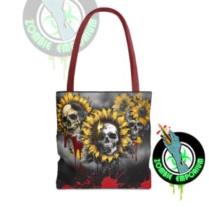 Gothic Sunflower Tote Bag - Unique Art, Perfect for Everyday Use, Gifts, Festivals, Eco-Friendly Shopping, Statement Piece