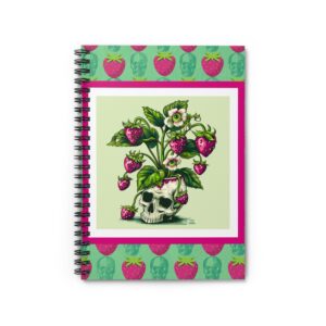 Gothic Floral Spiral Notebook | Skull & Strawberries | Journal for Creatives, Gift for Students, Unique Stationery, Birthday Gift, [...]