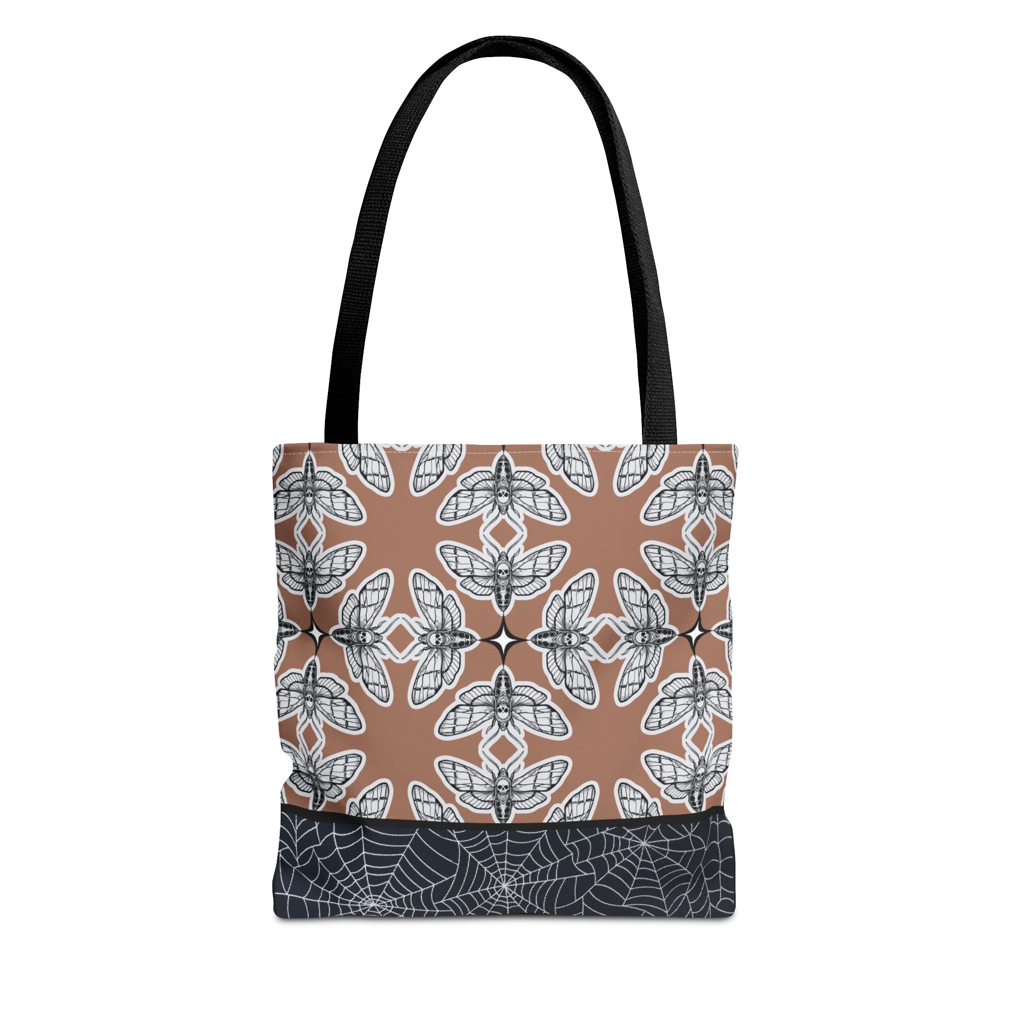 Deaths Moth Mocha Mousse Tote Bag: Gothic Stylish Carryall for Everyday Use, Eco-Friendly Shopping, Goth Vibes, Gift for Her, Festival Essentials