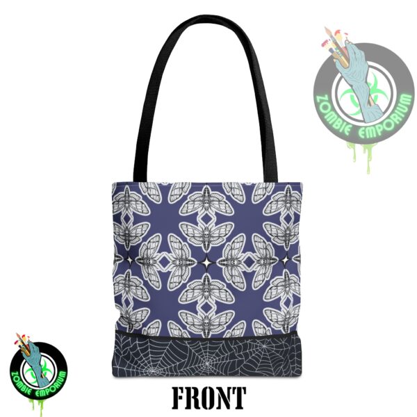 Deaths Moth “Future Dusk” Gothic Tote Bag – Eco-Friendly Stylish Carryall | Goth Aesthetic Reusable Shopping Tote | Gift for Her | Festival Essential (3 Sizes)