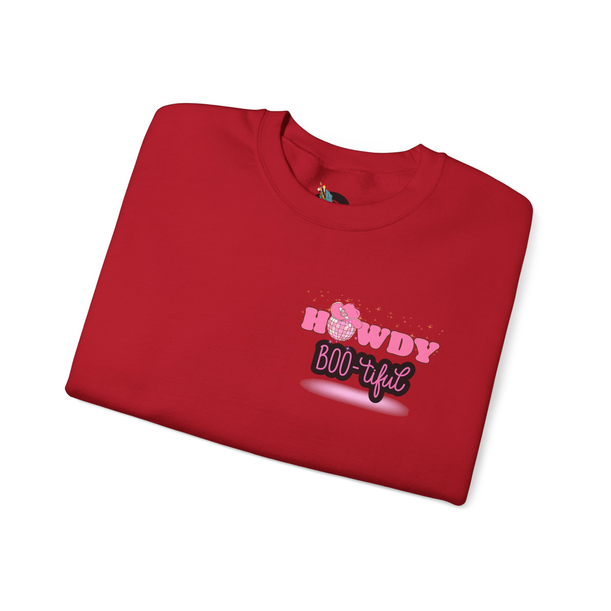 Howdy Boo-tiful Adult Halloween Sweatshirt – Unisex Crewneck with Back Graphic | Zombie Emporium - Image 51