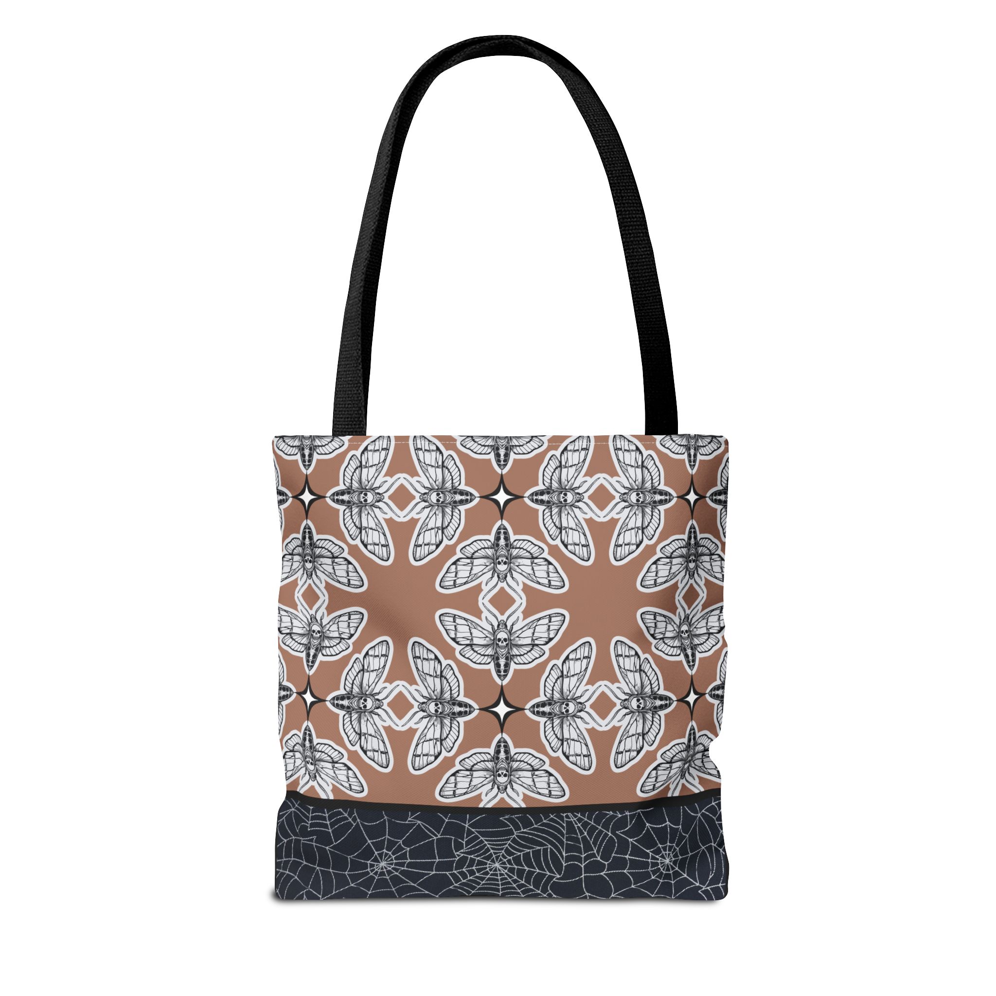 Deaths Moth Mocha Mousse Tote Bag: Gothic Stylish Carryall for Everyday Use, Eco-Friendly Shopping, Goth Vibes, Gift for Her, Festival Essentials - Image 2
