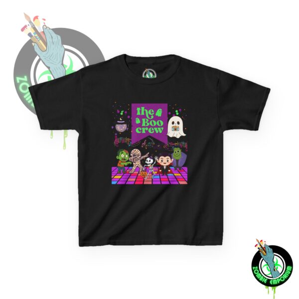 The Boo Crew Kids Halloween T-Shirt – Dancing Monsters & Ghost Photographer | Zombie Emporium