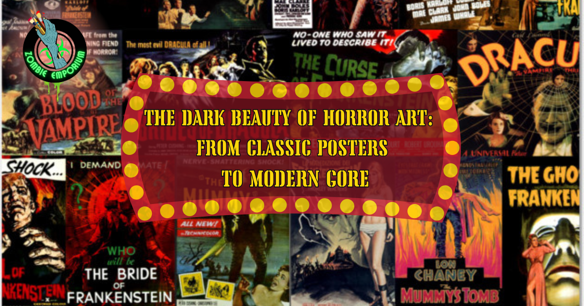 The Dark Beauty of Horror Art from classic to modern gore