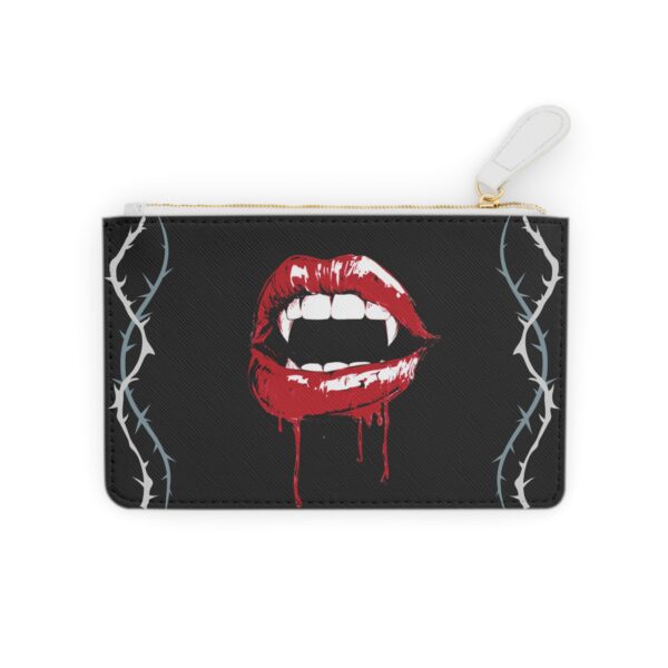 Vampire Lips Mini Clutch — Gothic Red Lip Bite Wristlet