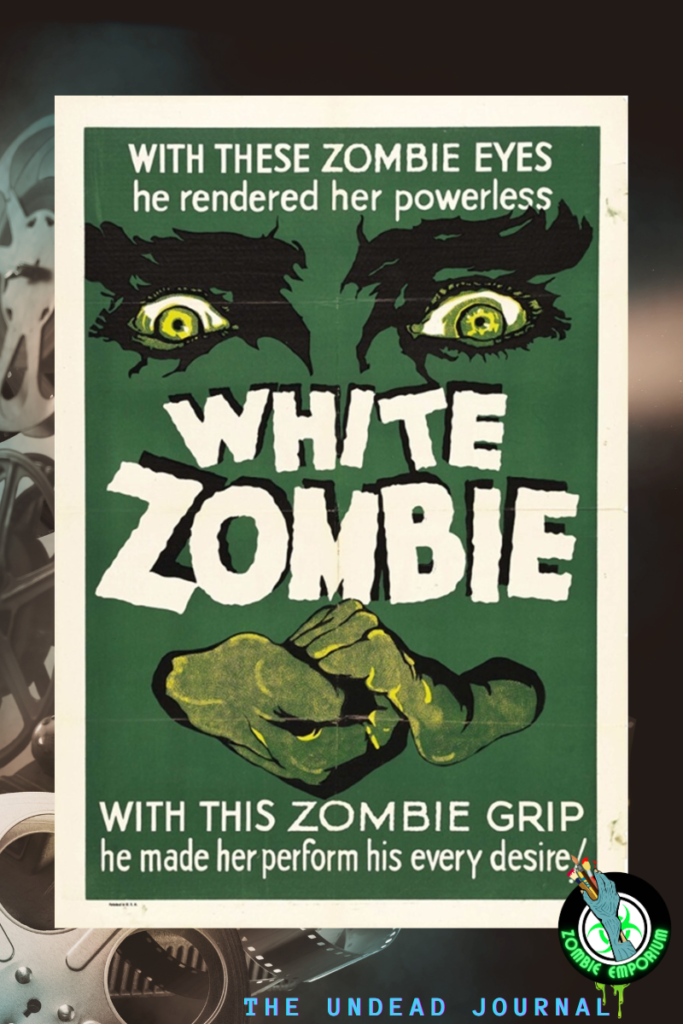 White Zombie Movie Poster Zombie Emporium Undead Journal graphic
